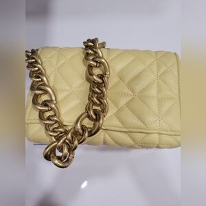 Zara Yellow Quilted Chain Bag